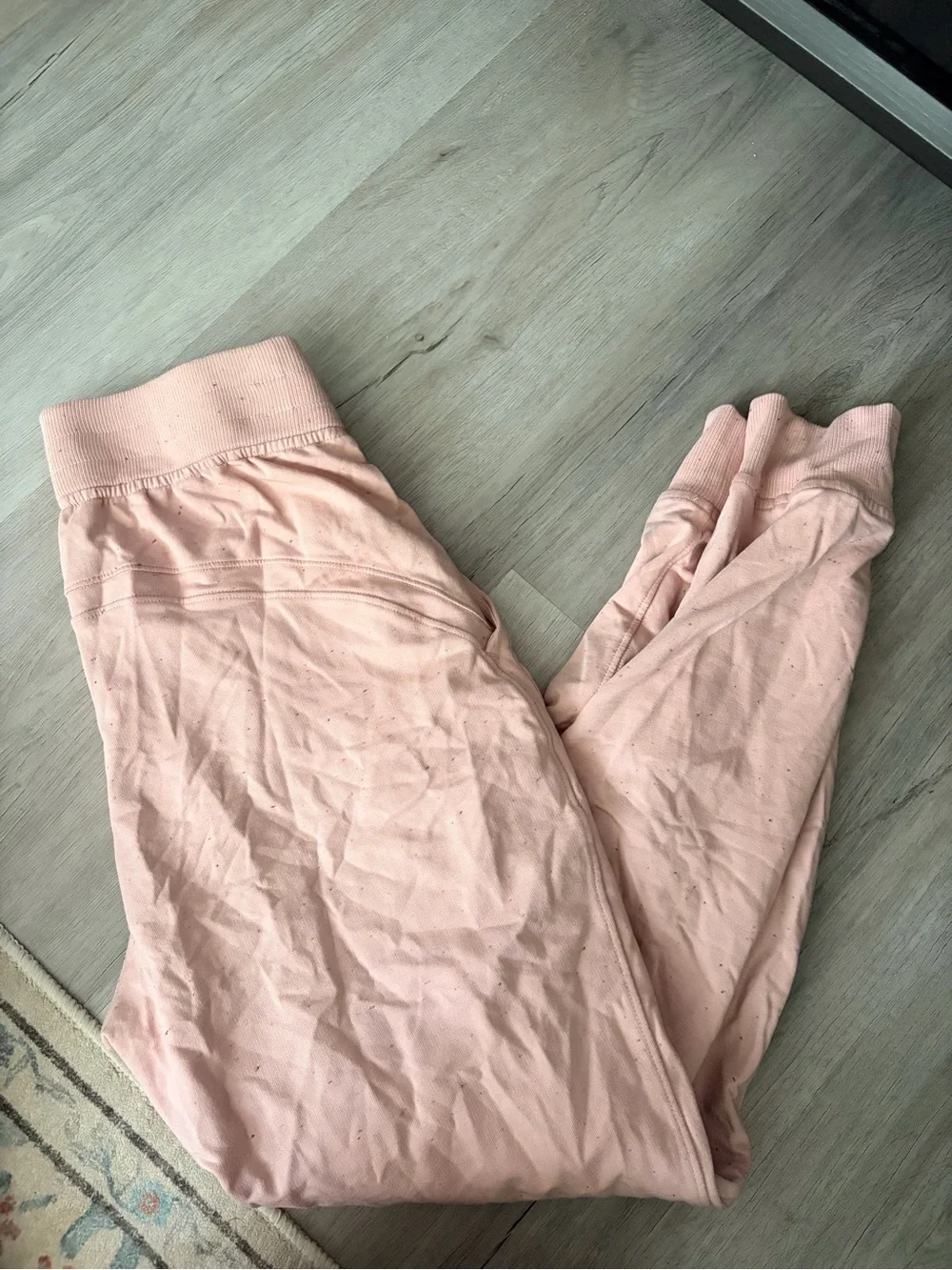 LULULEMON LA WARM DOWN Joggers- Mink Berry Confetti light blush- RARE
